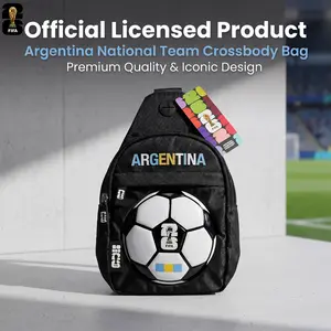 Get ready for the 2026 FIFA World Cup with this officially designed shoulder bag! Whether you're heading to the stadium or showing your pride on the streets, this sleek black bag keeps your electronics protected while showcasing your ultimate fan style.