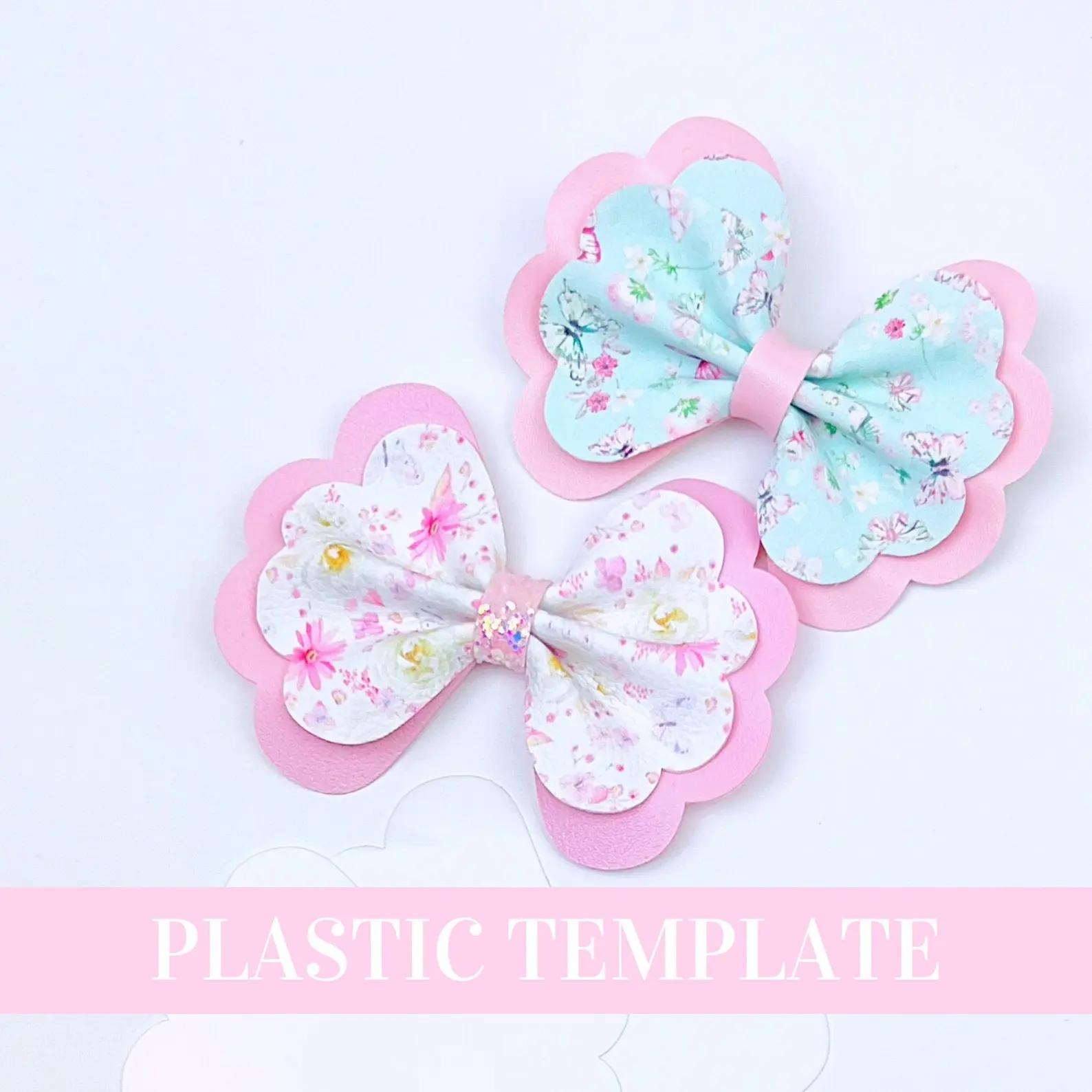 Bow # 135 Plastic Hair Bow Template - 4 sizes - Hair Bow Template Plastic Trace and Cut Template