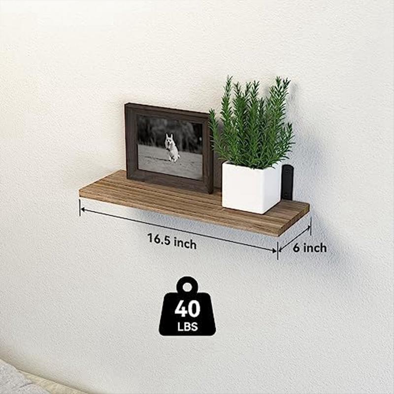 Floating Shelves,Wooden Shelves for Wall Decor, Mounted Bathroom Shelf Storage Light Brown for Christmas New Year Home Use