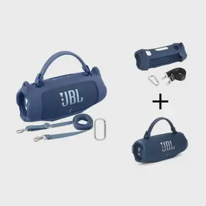 For JBL Charge 6 Waterproof Portable Bluetooth Speaker Silicone Case,Soft Protective Sleeve Cover with Shoulder Strap for JBL Charge 6 Speaker，This product comes with a protective case and a speaker. IP68 waterproof & dustproof