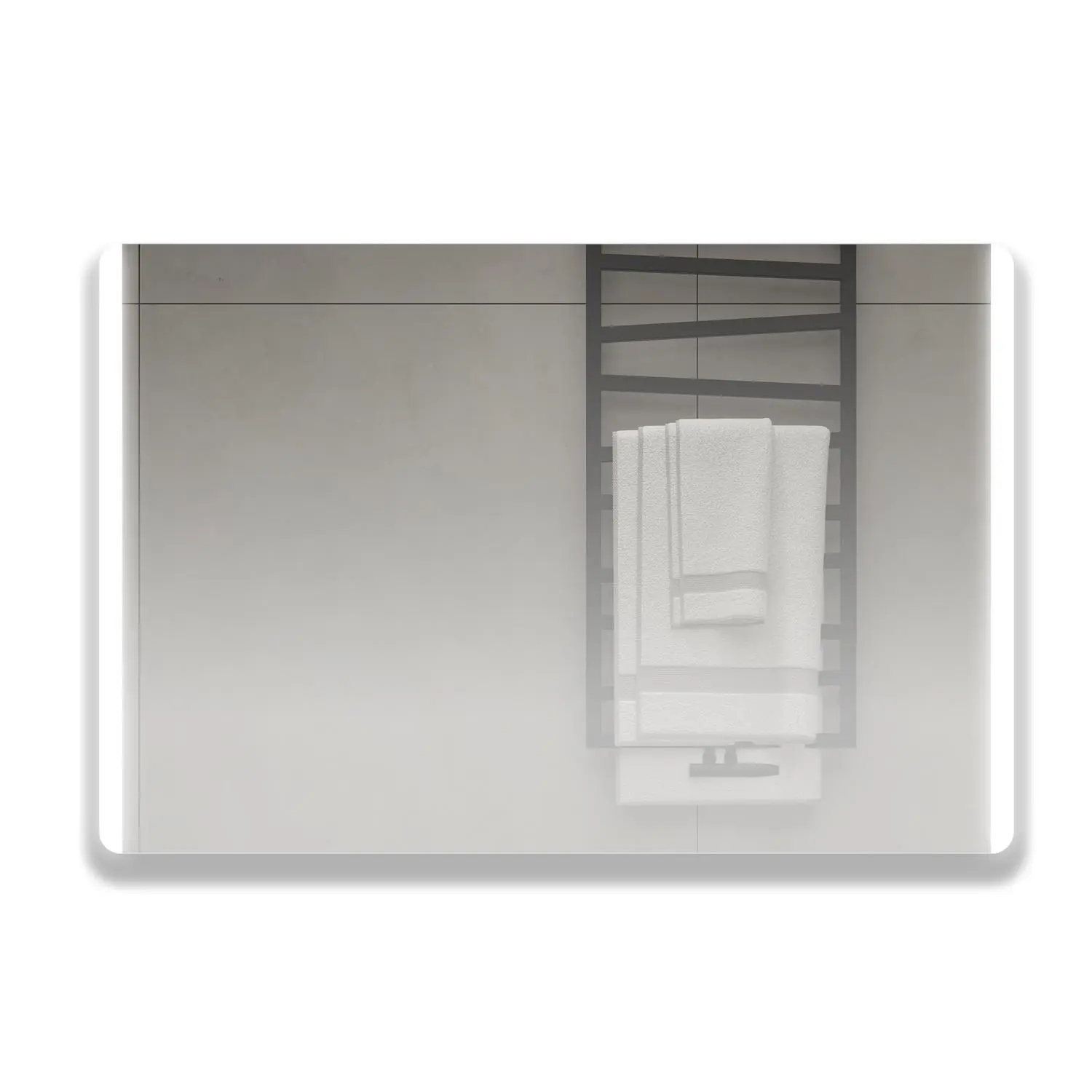 Roman - 60" x 24" LED Lighting Rectangular Frameless Wall Mirror