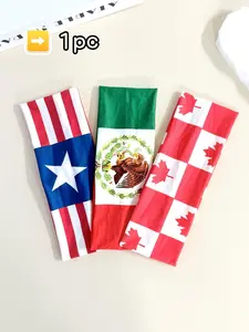 Women's Multi-National Flag Headband Set, Canada Mexico Texas Cheerleading Band, Sporty Elastic Hair Accessory, Comfortable Fit, High Stretch Cotton, Sports Headband, Workout Headband, Sport Headbands