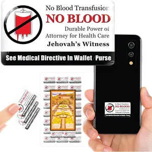 -Bulk 26pcs- No Blood Transfusion Premium 3D Stickers - Accessories of Cell Phone,Ministry Supplies - for JW,Jehovah Witness Gifts,JW.org,Men,Her and Women (BO 26)