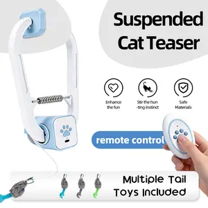 Automatic Retractable Cat Yo Yo Toy Electric Hanging Door Teaser Wand Smart Up and Down Interactive Cat Toy Self Play Boredom Relief Entertainment