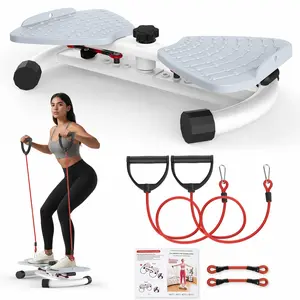 Waist Twist Machine 300 lbs Capacity Anti-Slip Noiseless Workout Equipment for Home Gym Portable Toner with Elastic Ropes
