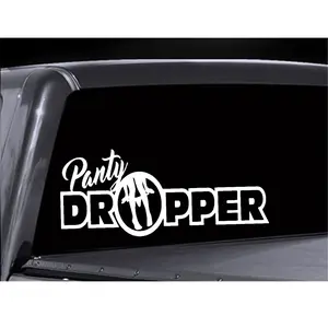 Panty Dropper Decal - Black Design with "Panty Dropper" Text and Icon - Customizable Decoration for Women