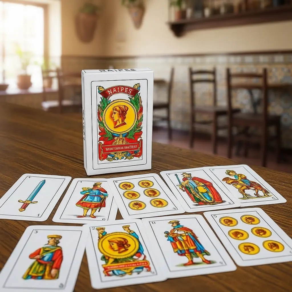 Traditional Spanish Baraja Española Deck of Playing Cards - For Briscas, Truco - Mexican, Puerto Rican Naipes Game Supplies (Festive & Party Accessories)