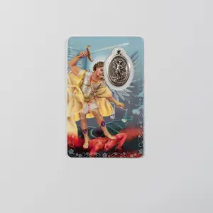 St. Michael Prayer Card with Medal
