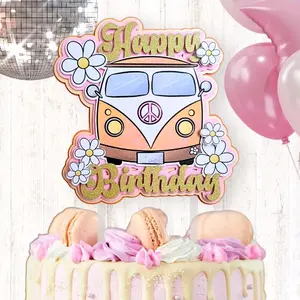 Groovy Van "Happy Birthday" Cake Topper