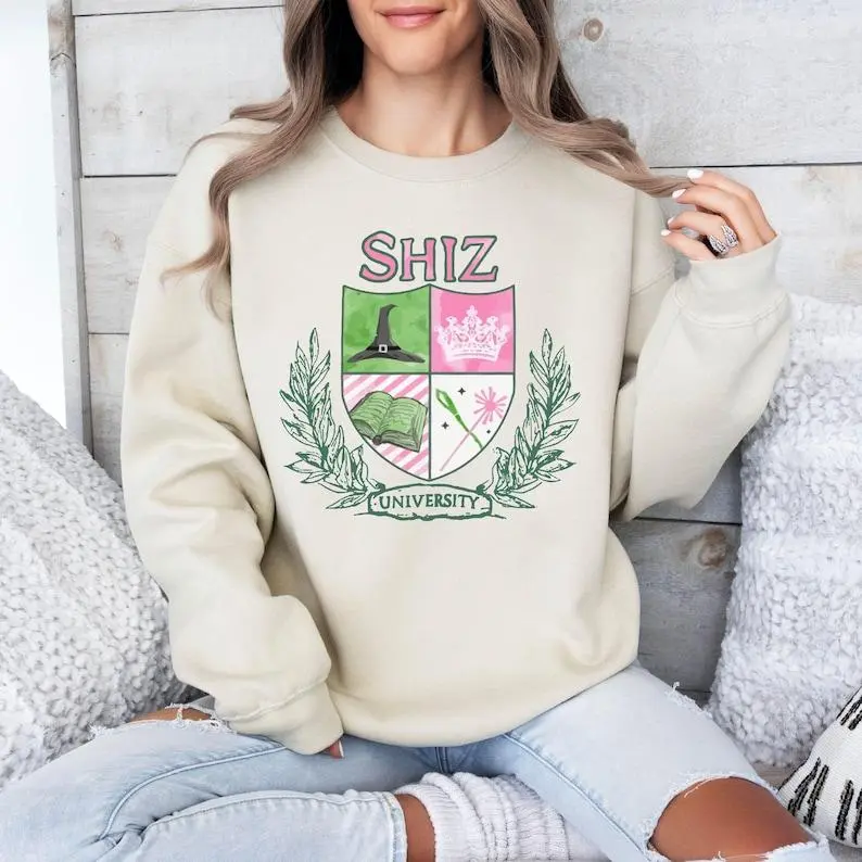 Wicked Musical Shiz University Shirt, Wicked Defy Gravity Shirt, Wizard of Oz Shirt, Broomstick, Changed For Good Witch Pink And Green