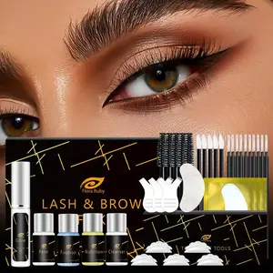Eyelash & Eyebrow Perming & Tinting Kit, 1 Box 2 in 1 Professional Eyebrow Lifting & Lash Lifting Kit, DIY Perm Kit for Eyelashes and Brows, Makeup, Eyebrow Shaper Set