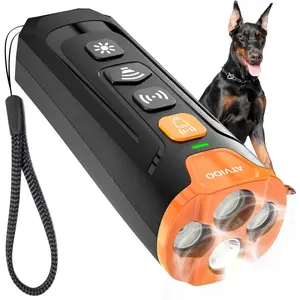 Dog Bark Deterrent Device– Ultrasonic Anti Barking Device for Dogs, 3X Emitters, Rechargeable Trainer for Dogs 6M–8Y, Indoor/Outdoor (Black)