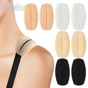 2 Pack Invisible Silicone Shoulder Pads, non-slip anti-drop bra shoulder holder, seamless decompression design, comfortable and skin-friendly, effectively prevent shoulder strap slipping, daily undergarment essential for all-day wear.