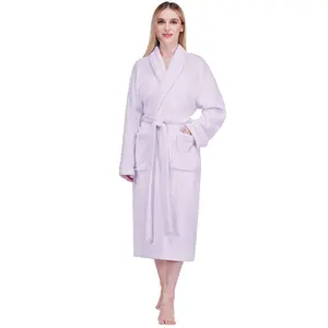 PAVILIA Womens Robe Fleece Plush Soft, Fluffy Fuzzy Cozy Warm Lightweight Bathrobe, Shower Spa House Long (Lavender Purple, Small-Medium), Easter Gift