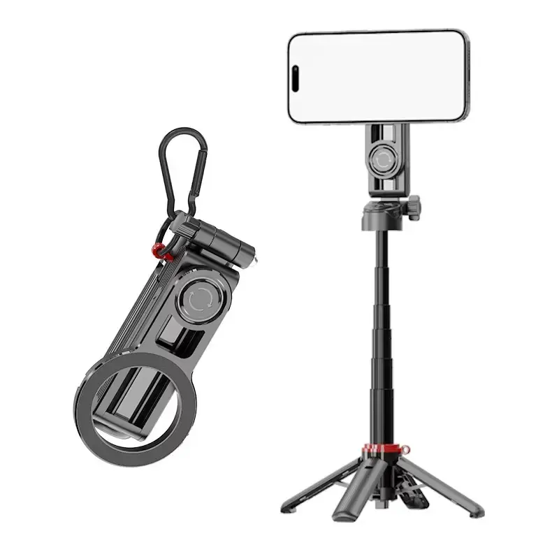 Tripod Stand for iPhone,4 in 1 Multifunctional Magnetic Selfie Stick,360° Rotation Phone Tripod with Wireless Remote for iPhone & Android,for Cell Phone Video Recording Travel (Black),back to school,back to school haul