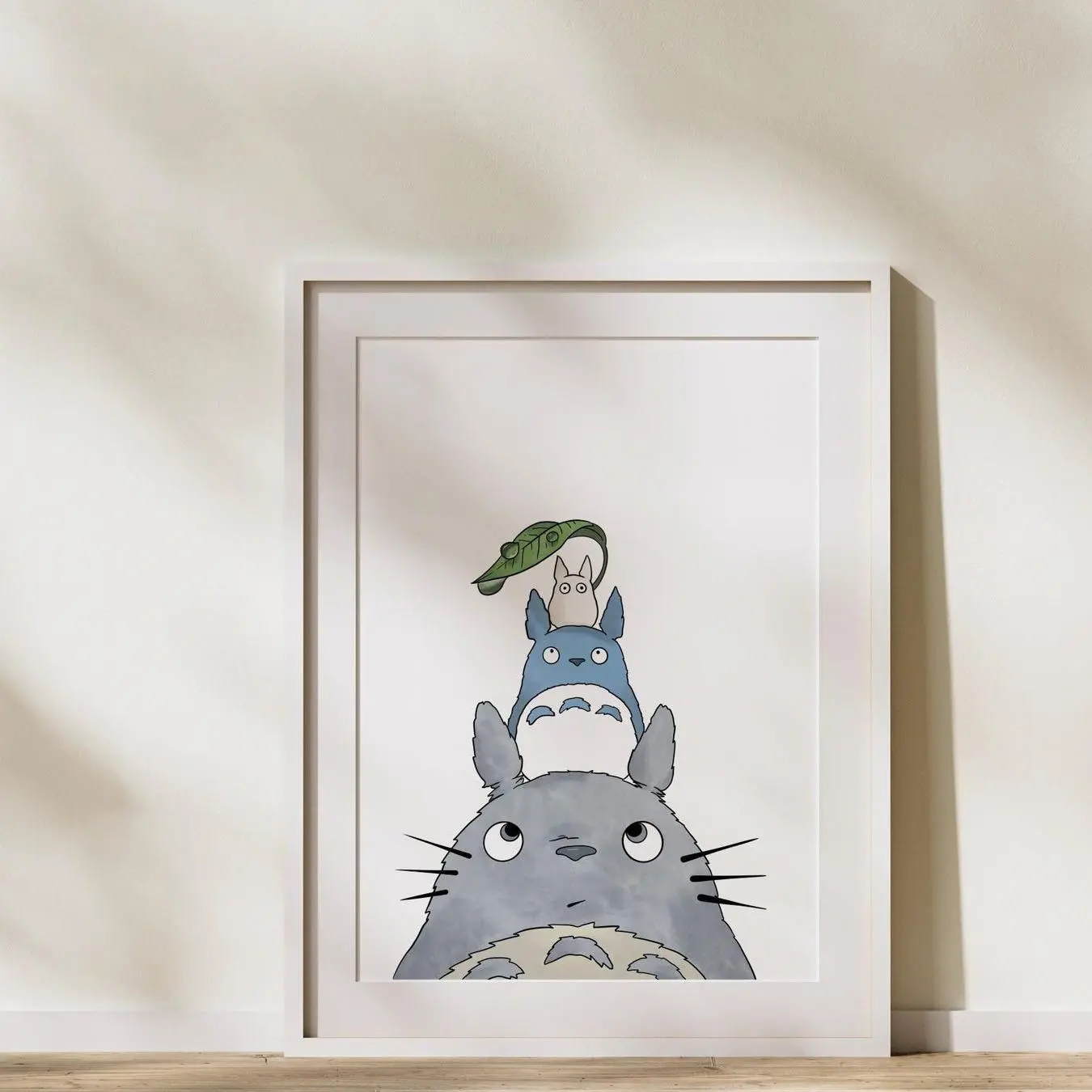 Totoro Printable Wall Art, Ghibli Poster, Cute Totoro Decor, Studio Ghibli Gift, Japanese Anime Art