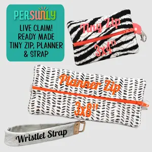 LIVE Claim Ready Made- Planner Pouch, Tiny Zip, Wristlet LIVE Claim Ready Made- Planner Pouch, Tiny Zip, Wristlet