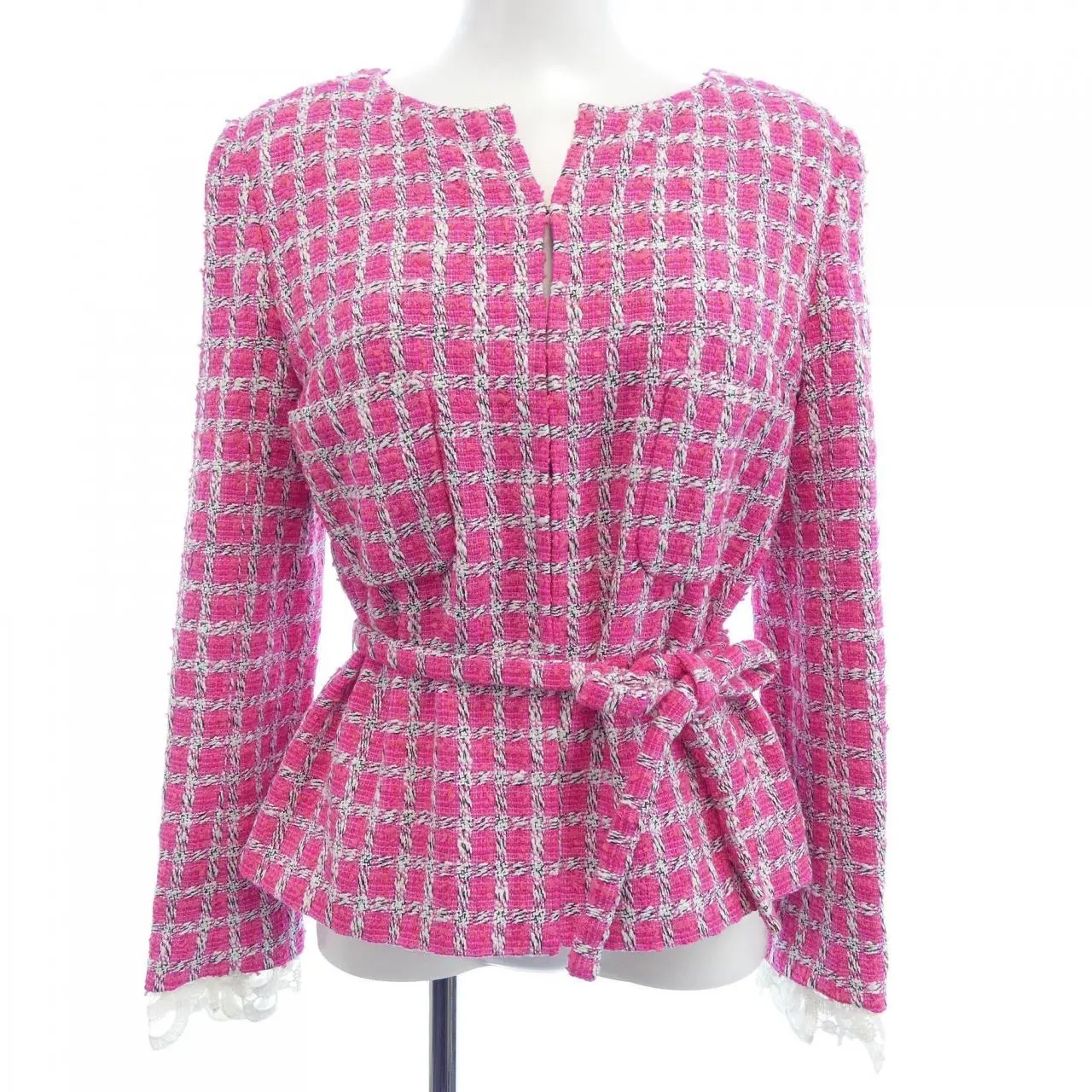 Pre-owned CHANEL Tweed Small Leather Goods Collarless Jacket