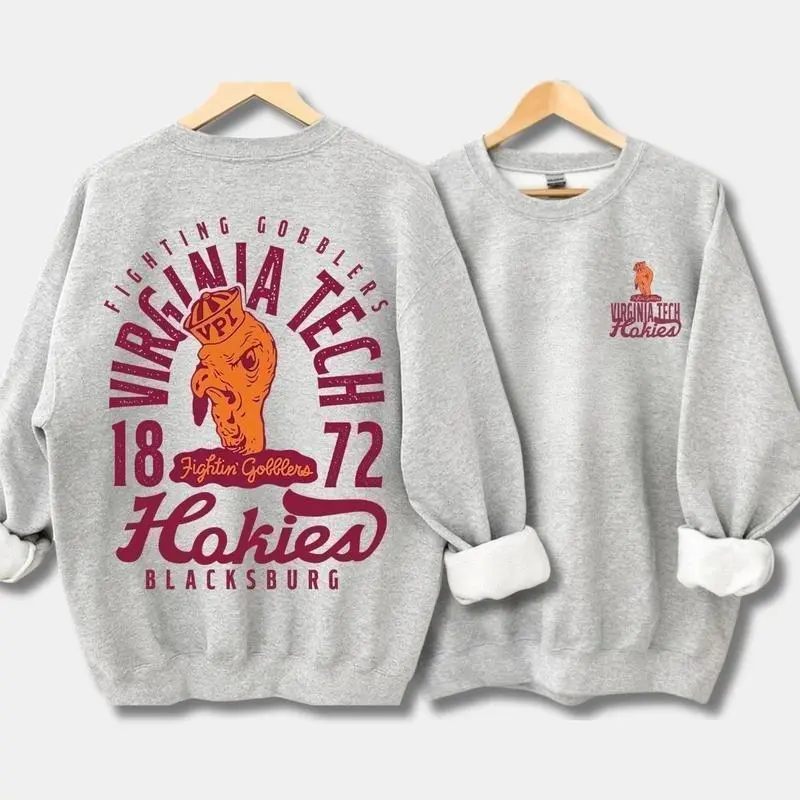 Blacksburg Virginia Football Sweatshirt – Vintage College Game Day Crewneck, Classic Sports Fan Gift, Unisex Retro Sweatshirt