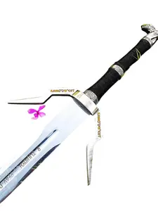 Handmade Witcher-Inspired Steel Sword Replica Stainless Steel Blade 40 Inches Long with Durable Scabbard for Cosplay Collectors