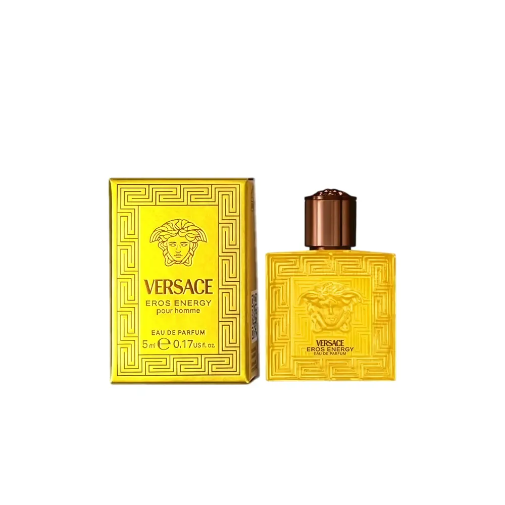 Versace Eros Energy Mini Cologne for Men, Yellow EDP Splash 0.17 oz / 5 ml Travel Size Mini