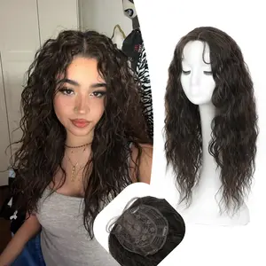 Curly Hair Topper 20inch Natural Curly Hair Toppers for Women with Thinning Hair Lightweight & Breathable Wiglets for Thinning Hair Full Coverage Hair Topper Perfect for Daily Use, Styling, Cosplay