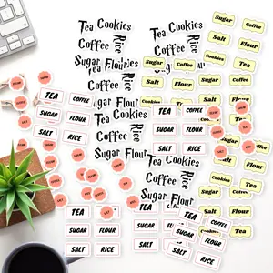 Stickers Pack 20 Pcs Flour Colorful Coffee Bottle Sugar Guitar Tea Bumper Laptop Vinyl Bike Car Sticker Water Luggage Aesthetic Waterproof Skateboard White