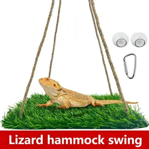 Pet-climbing habitat accessories-hammock-type swing mat, suitable for lizards, chameleons, snakes and frogs-climbing boxes, climbing beds and comfortable hiding places.