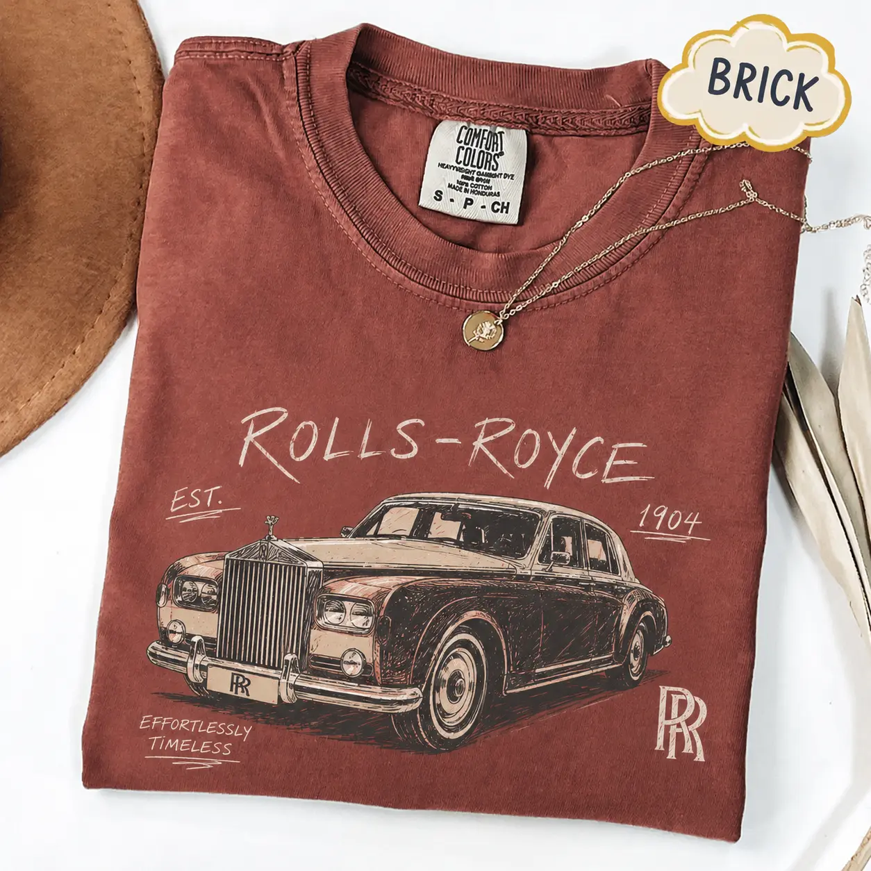 Rolls Royce Comfort Colors T Shirt, Vintage Luxury Car Graphic Tee, Classic British Automotive Heritage Design, Timeless Prestige Car Lover Gift for Men and Women