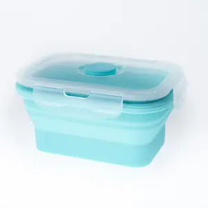 Stretchable Silicone Foldable Lunch Box, Lunch Box Set, Children's Bento Box, Microwave Safe Food Storage Container