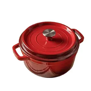 Cast Iron Enamel Pot Gift Box Set, Kitchen Soup Pot, High Aesthetic Pressure Cooker, Cooking Utensils, Enamel, Iron Pots, 22/24/26cm Sizes