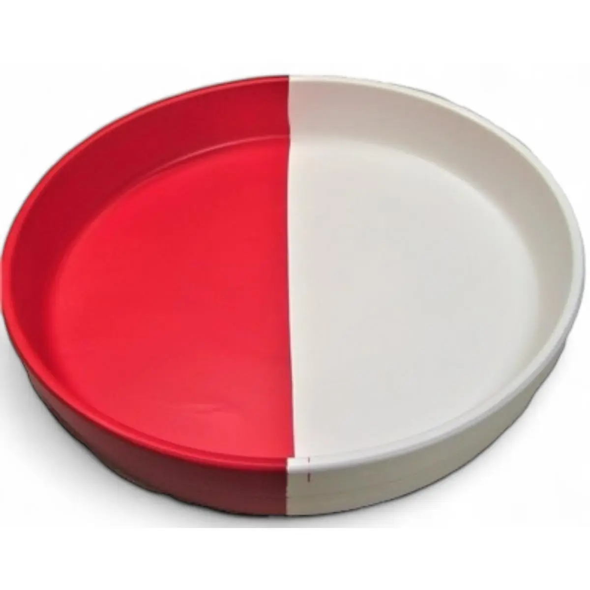 14" Ceramic Dinner Plates for Santeria Ifa Religious Decor, Plato Oricha Oko & Ochosi Barro Orisha Plates with Red, White, Blue and Gold Design