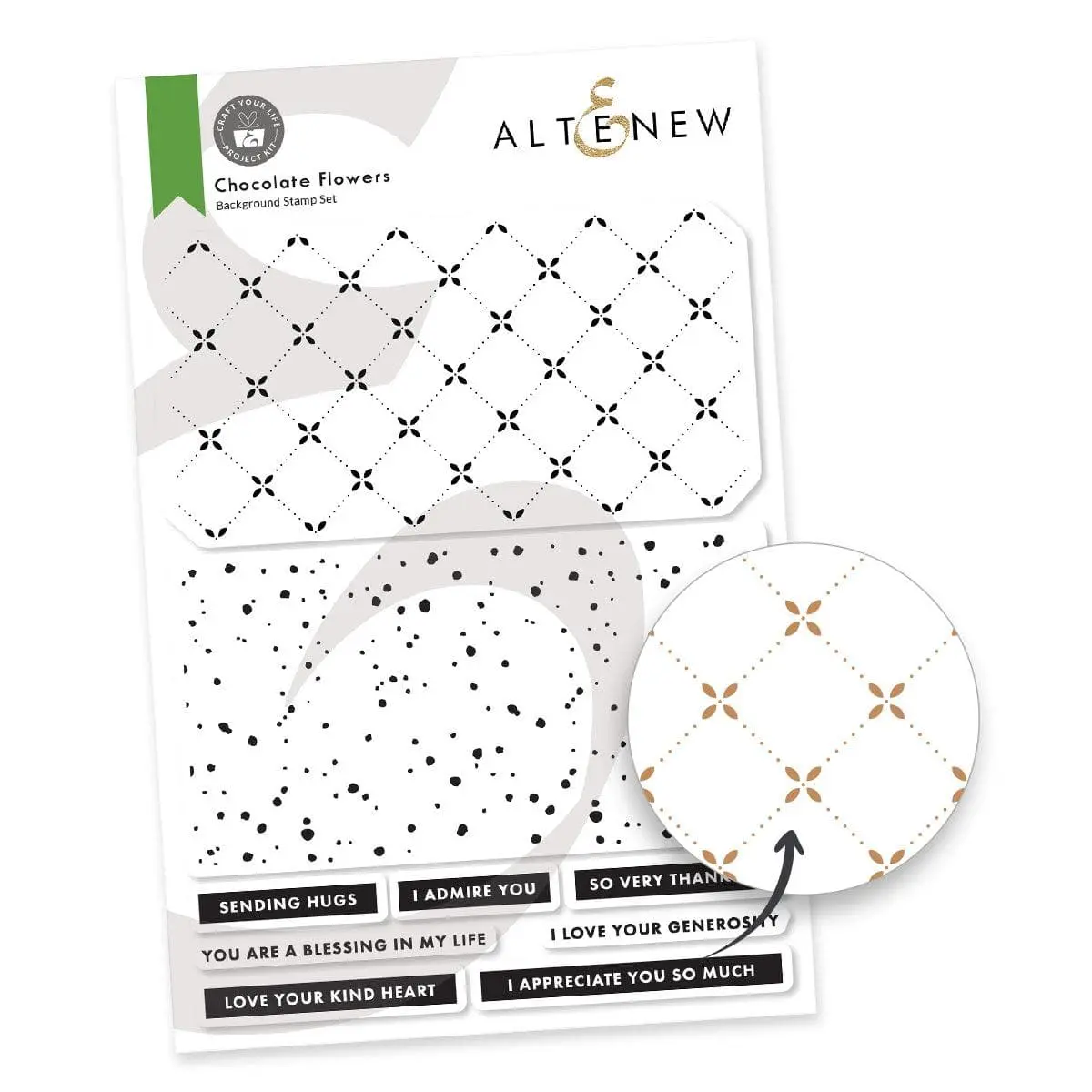 Craft Your Life Project Kit: Chocolate Flowers Stamp Set
