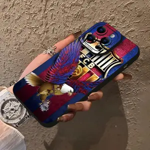FCB Eagle and Shield Pattern TPU Mobile Phone Case, Shockproof and Anti Fall, Birthday or Festival Gift for iPhone 17 Air 16 15 14 13 12 11 Pro Max Plus