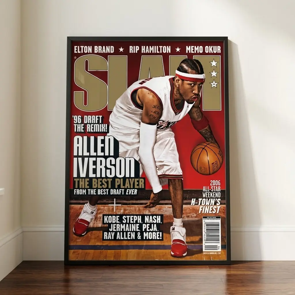 Allen Iverson NBA SLAM Cover Poster Reprint | Iconic Basketball  Posters, Home Decor Gift
