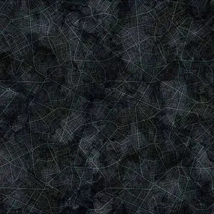 Northcott City Harbor Road Map Dark Blue 1 Yard Cut