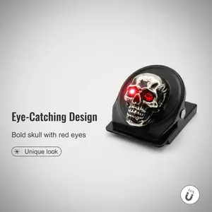 8-Piece Red Eye Skull Magnet Set, Spooky, Home Decor, Universal Refrigerator Decorations, Kitchen Whiteboard Magnets, Office Fridge Magnets, Dishwasher Safe