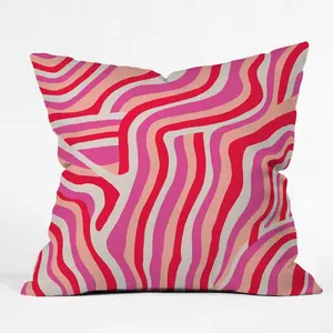 16"x16" Sunshine Canteen Zebra Stripes Throw Pillow Pink - society6