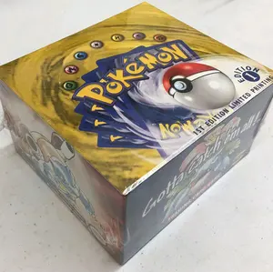 Pokémon Base Set Booster Box 1st Edition - Limited Edition Features Yellow Packaging and Game Art EMPTY with REMOVABLE PLASTIC SEAL