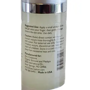 Sha's Organic Vitamin C Eye Gel Hydrating for All Skin Types Gentle Formula Nourishing Daily Use Comfort Skin Care