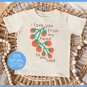 Cute Tomatoes Kids Shirt, I Love You From My Head Tomatoes Toddler Tee, Farmers Market Childrens T-shirt, Fruit Vegetable Vegan Youth Tshirt