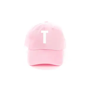 Light Pink Letter Baseball Hat 100% Cotton Embroidered Personalizable with Custom Words or Sewn Patches Classic Design for Unique Style