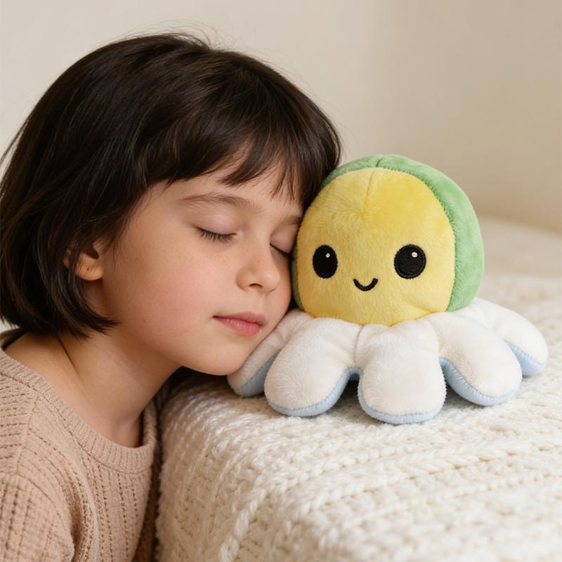 Octopus doll, randomly colored, for children, plush toy