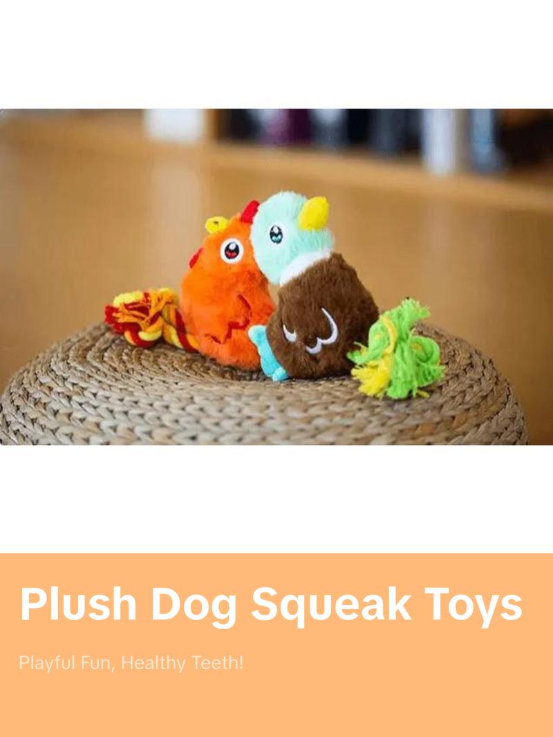 Cotton Rope Chicken and Duck Toys - Durable Plush Toy for Pet Playtime