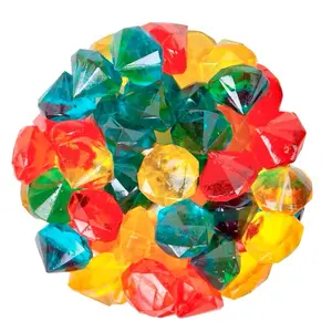3D Gummy Gems - Bulk Gummy Candy Diamonds- Fruity Flavored gummies 4D Candy for Snack and Sweet Cravings Bonbon Chewy Soft candied fruits food fruit jam Bites