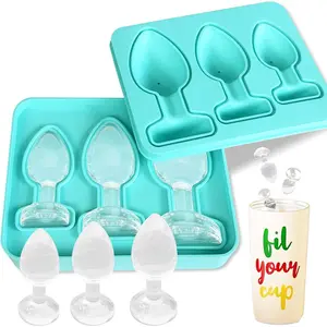 Prank Fun - Ice Cube Mold Tray Novelty,  Ice Cube Tray Mold, Novelty Ice Tray DIY with Lid Homemade Fun  Coffee  Party Novelty Gifts (Blue)