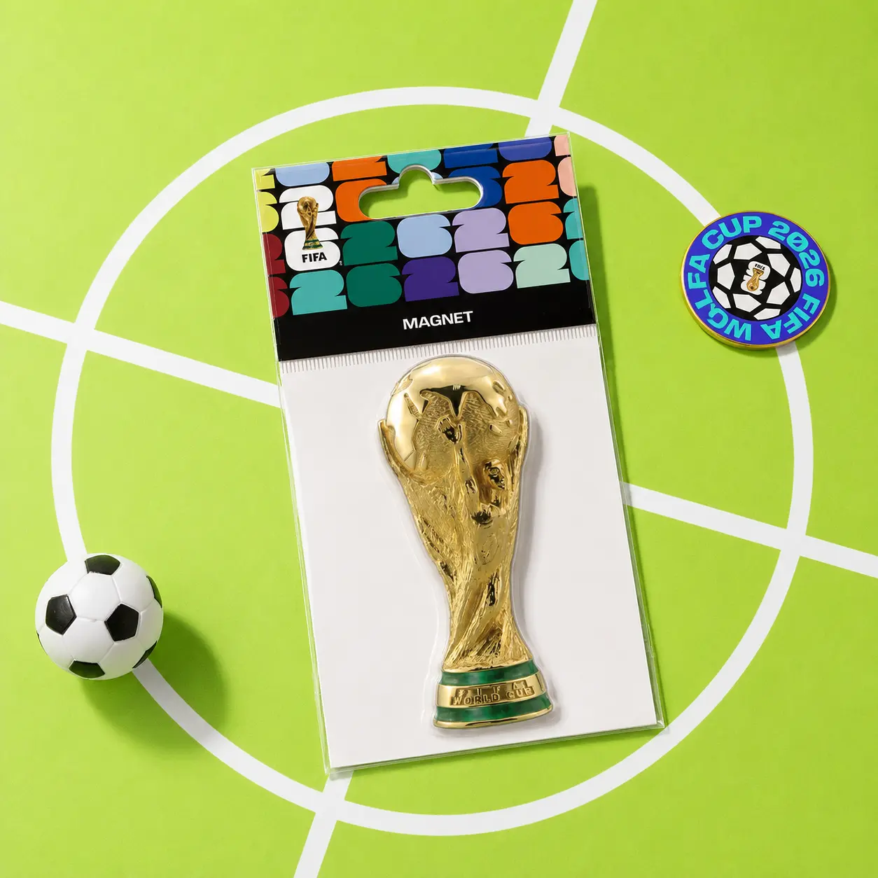 MINISO FIFA World Cup 2026 Series 90mm 2.5D Trophy Refrigerator Magnet, Collectible Soccer Fan Home Decor, Back To School Home Supply