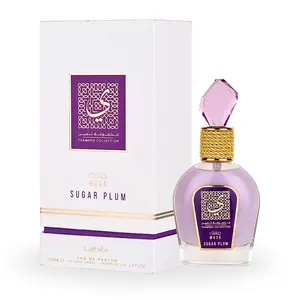Lattafa Thameen Collection Musk Sugar Plum Eau de Parfum Spray for Women 3.4 Ounce Sweet Fruity Musky Feminine Fragrance 100ml
