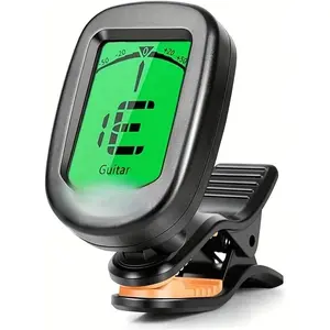 Guitar Tuner Clip on with Chromatic Tuning Modes, Guitar Tuner for Acoustic/Electric Guitar, Ukulele, Violin, Bass, Banjo