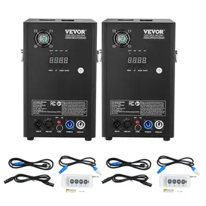 VEVOR Cold Spark Machine, 2 Pack 700W Output Fireworks Controllers, 6.6-16.4ft Adjustable Height, with Advanced DMX System, LED Screen, Portable Handle, Aluminum Alloy for Stage DJ Wedding Event, Party